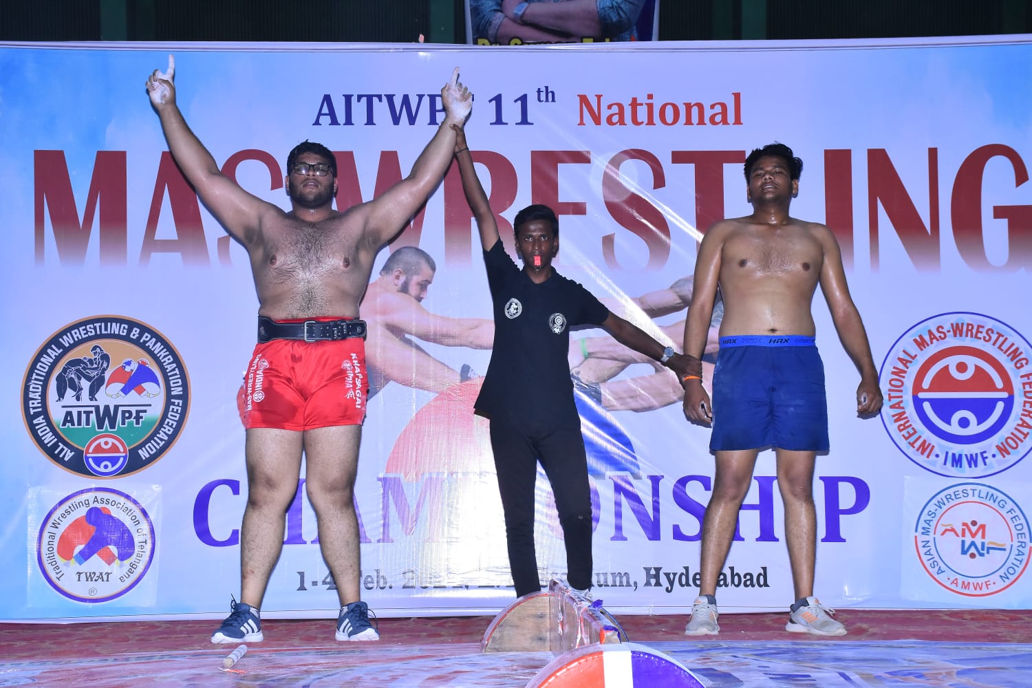 11th AITWPF National Championship, 1-4 Feb. 2024, Hyderabad, Telangana


MOHAMMED SAIF ALI 
(1604-21-748-007)
AIML - 3RD YEAR.

Has Participated in the 11th AITWPF National Championships.

Won
1) Gold Medal 🏅 - Mas Wrestling 

2) Gold Medal 🏅 - Pankaration 

3)Bronz Medal - Belt Wrestling 

4) Bronz Medal - KhapsaGai