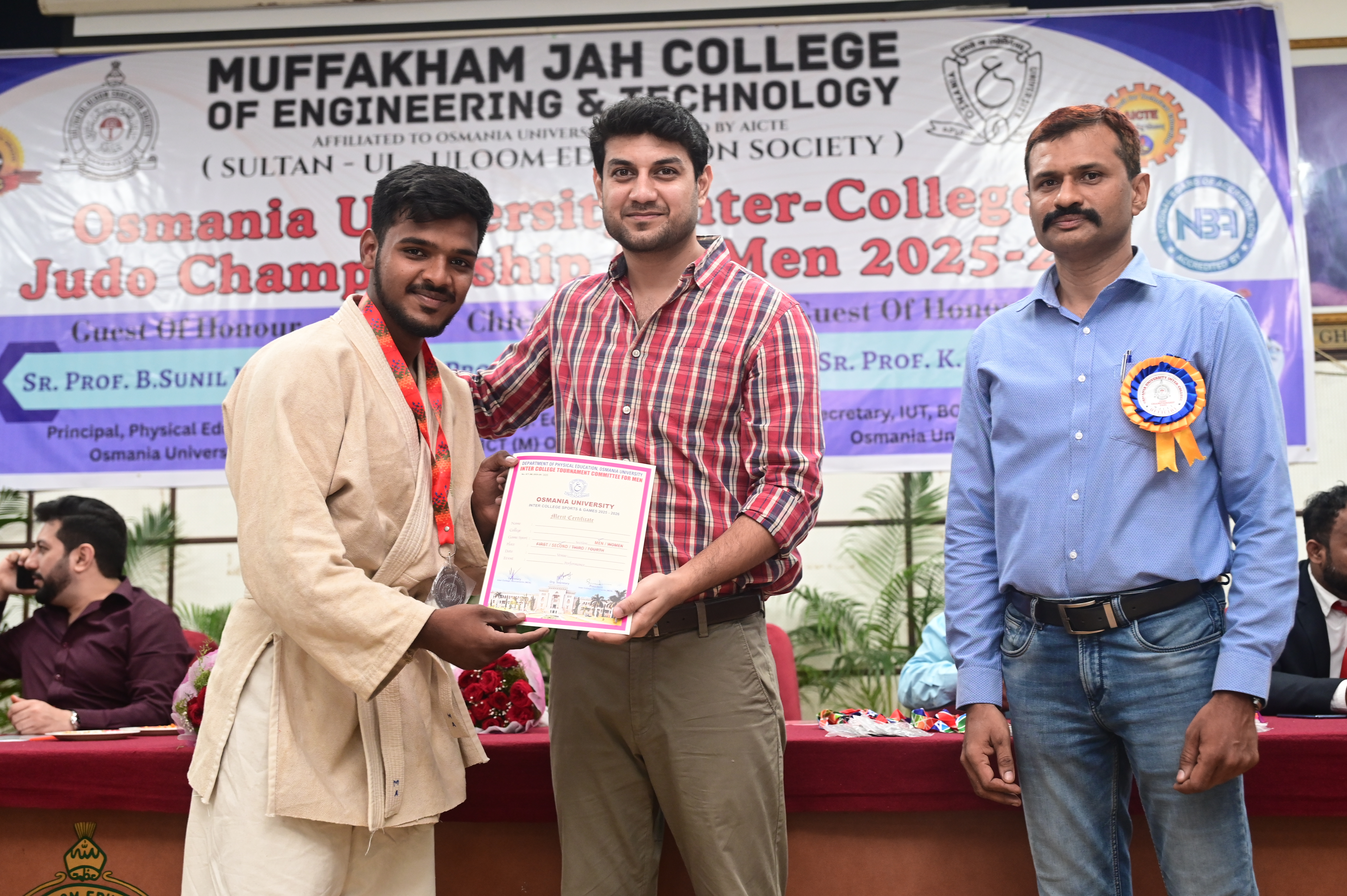 Osmania University Inter College Judo Championship 2025-26 at MJCET