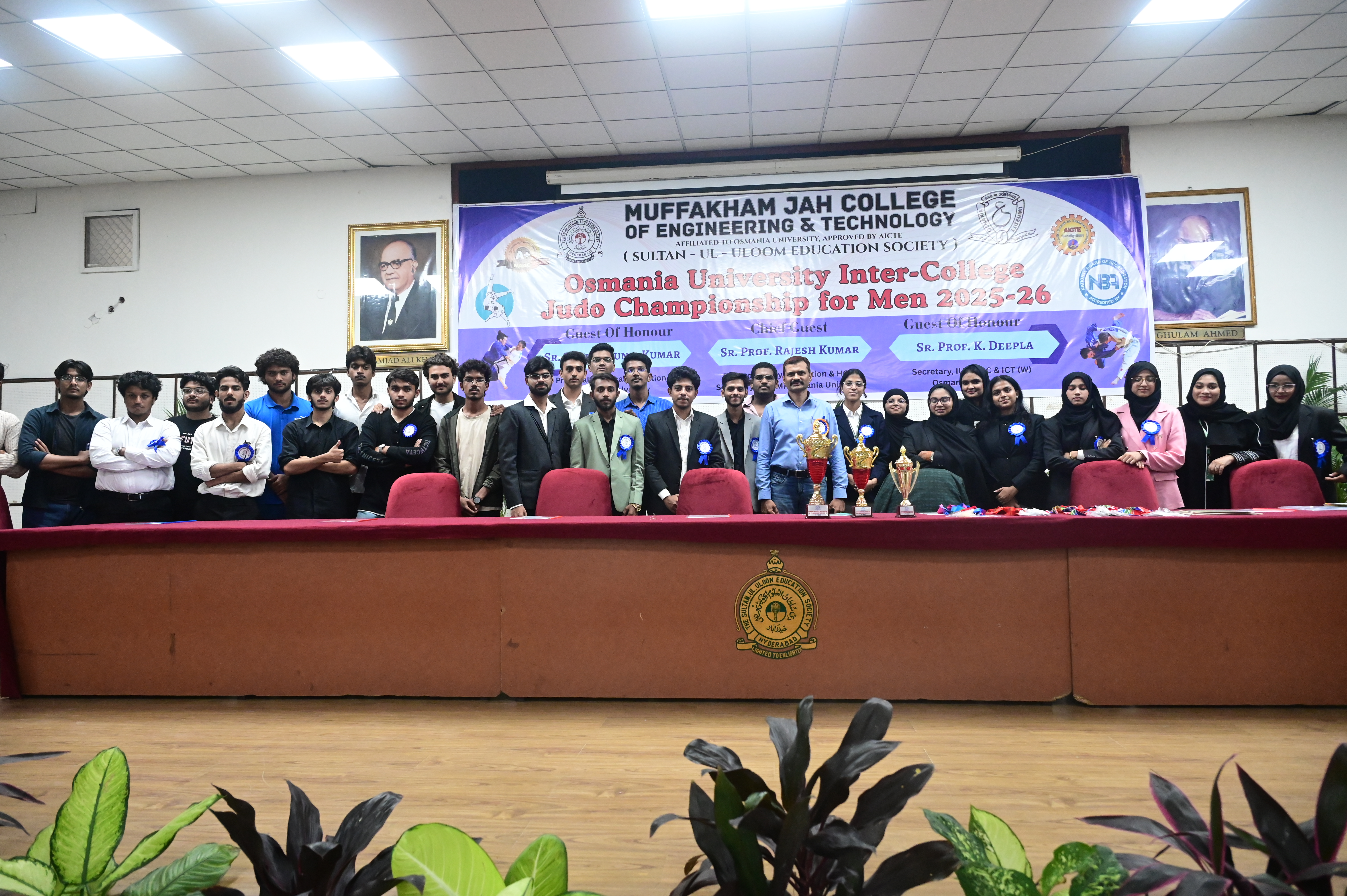 Osmania University Inter College Judo Championship 2025-26 at MJCET