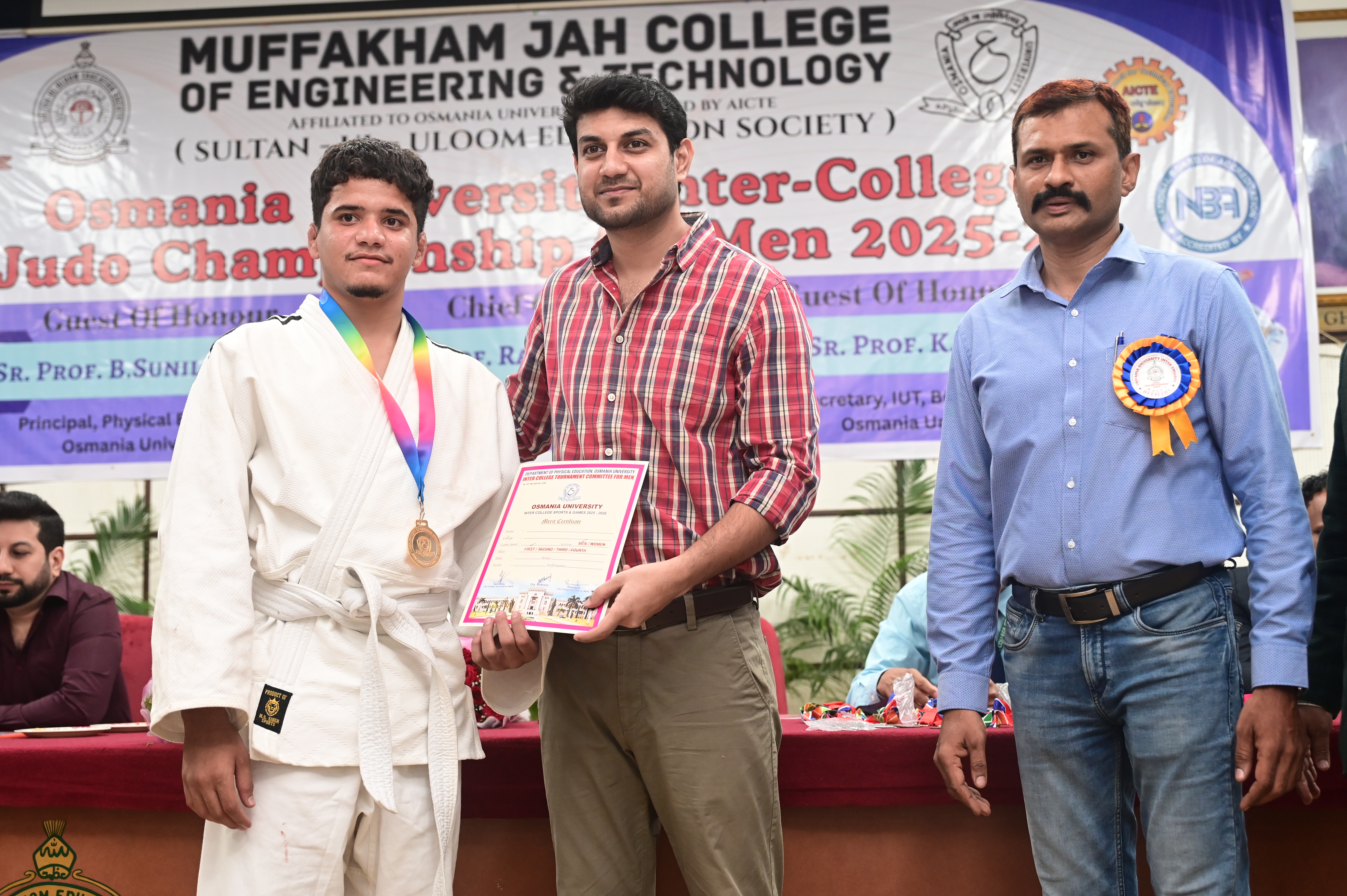 Osmania University Inter College Judo Championship 2025-26 at MJCET