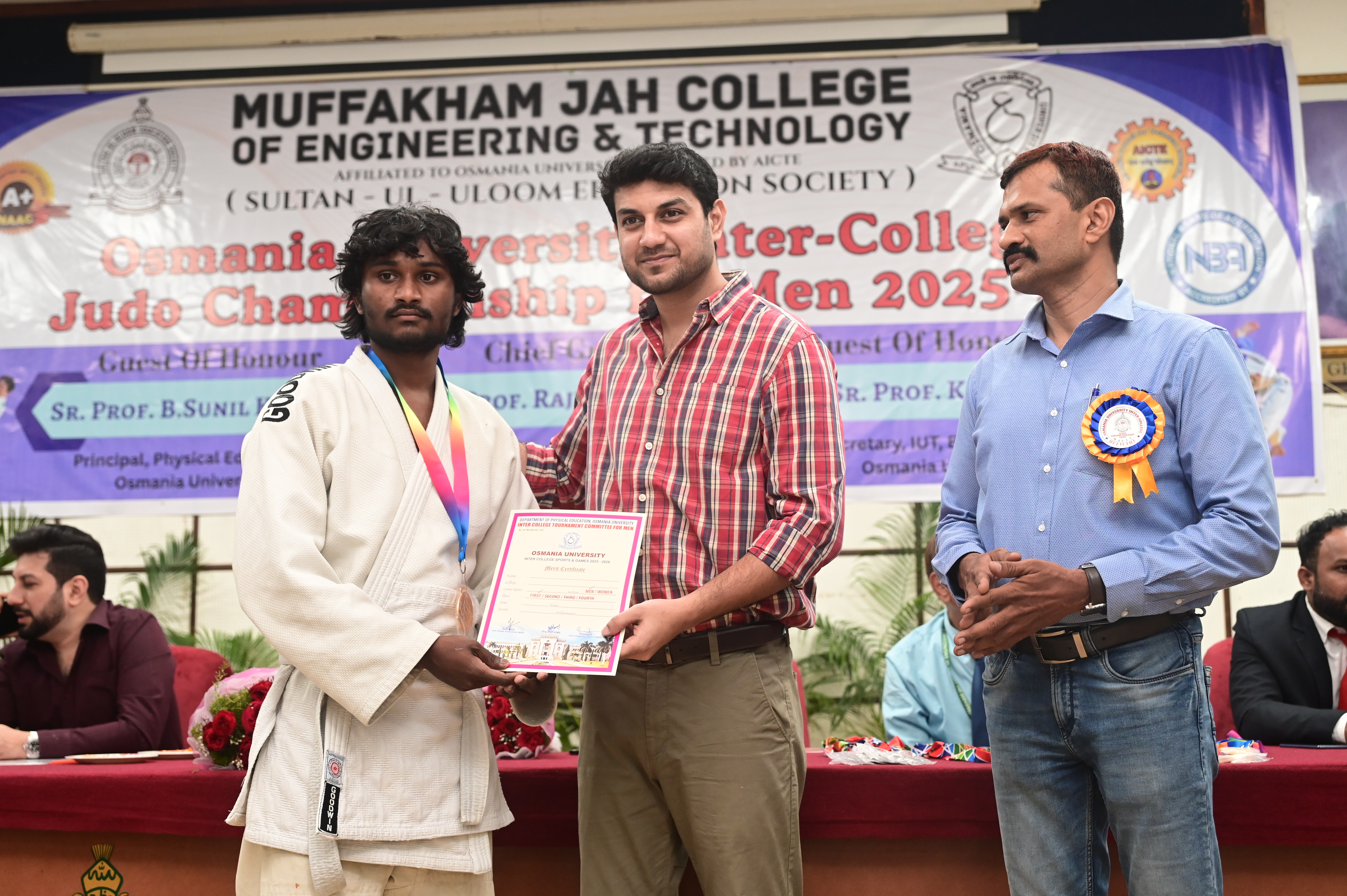 Osmania University Inter College Judo Championship 2025-26 at MJCET