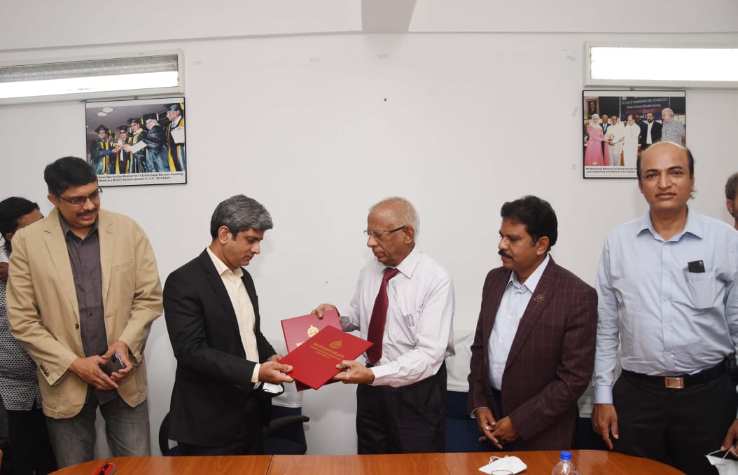 Civil Engineering Department has executed an MoU with ENEWATE PROJECTS Pvt. Ltd on 1st July 2021