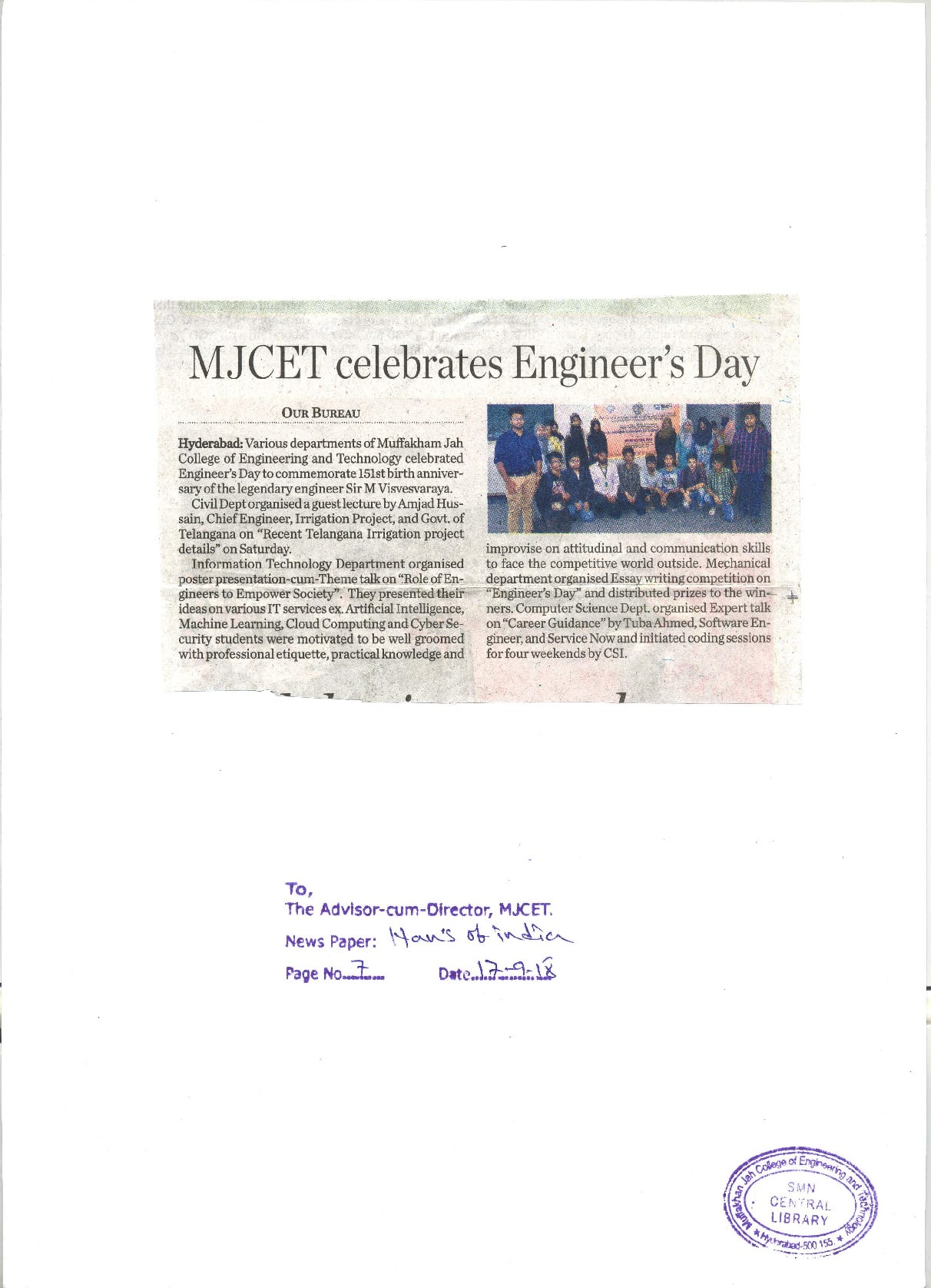 Engineer's Day - 2018